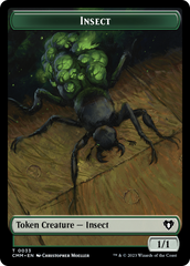 Spirit (0010) // Insect Double-Sided Token [Commander Masters Tokens] | GrognardGamesBatavia