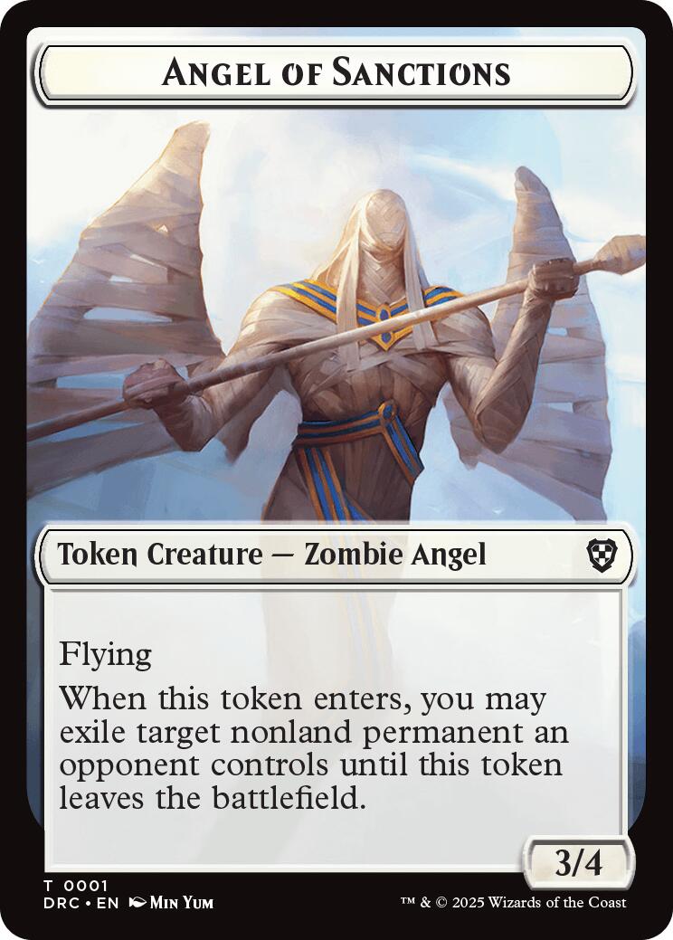 Angel of Sanctions // Vizier of Many Faces Double-Sided Token [Aetherdrift Commander] | GrognardGamesBatavia