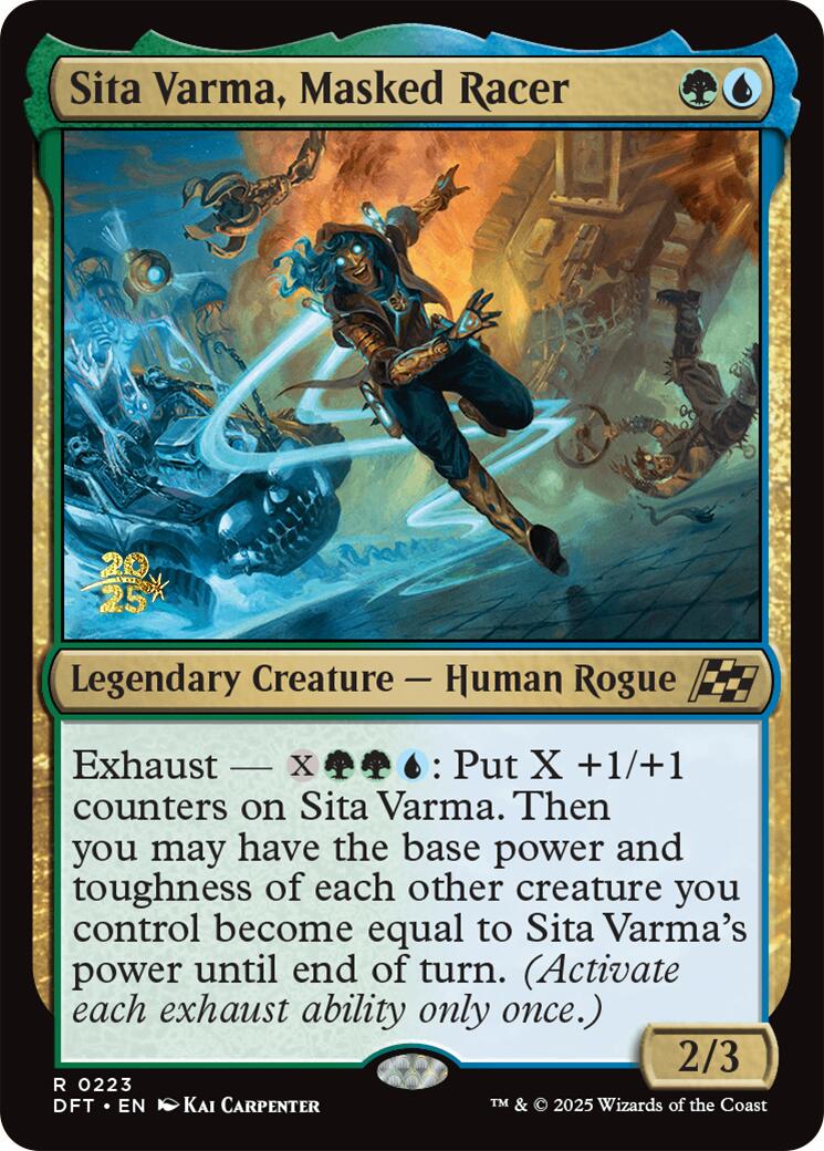 Sita Varma, Masked Racer [Aetherdrift Prerelease Promos] | GrognardGamesBatavia