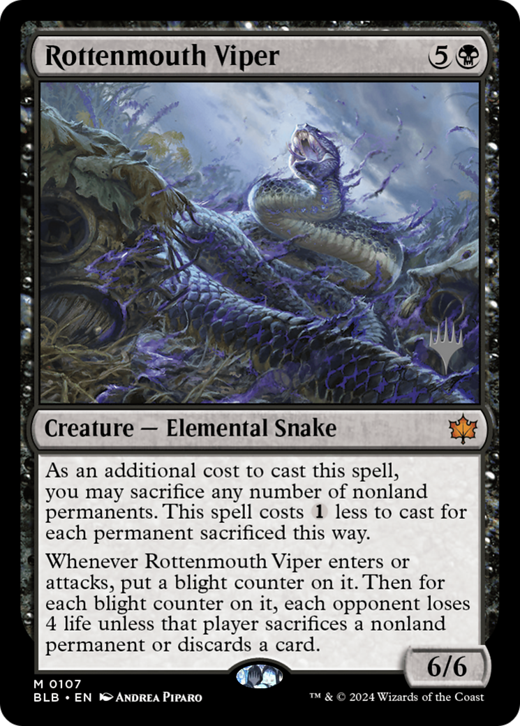 Rottenmouth Viper (Promo Pack) [Bloomburrow Promos] | GrognardGamesBatavia