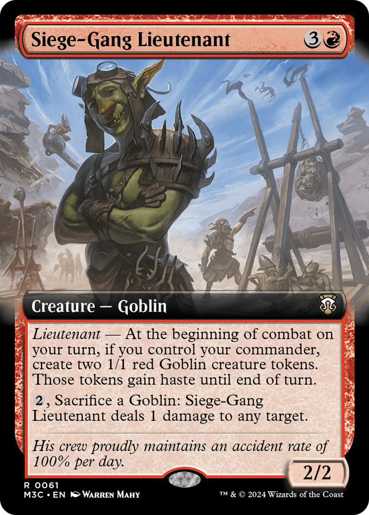 Siege-Gang Lieutenant (Extended Art) [Modern Horizons 3 Commander] | GrognardGamesBatavia