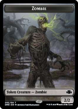 Zombie // Marit Lage Double-Sided Token [Dominaria Remastered Tokens] | GrognardGamesBatavia