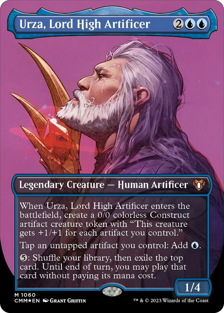 Urza, Lord High Artificer (Borderless Textured Foil Frame Break) [Commander Masters] | GrognardGamesBatavia