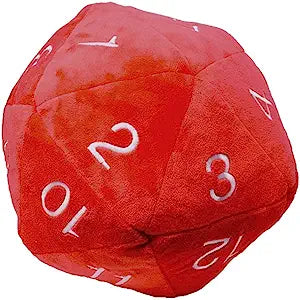 Jumbo d20 Plush: Red | GrognardGamesBatavia