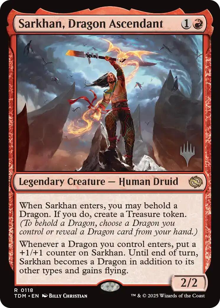 Sarkhan, Dragon Ascendant [Tarkir: Dragonstorm Promos] | GrognardGamesBatavia