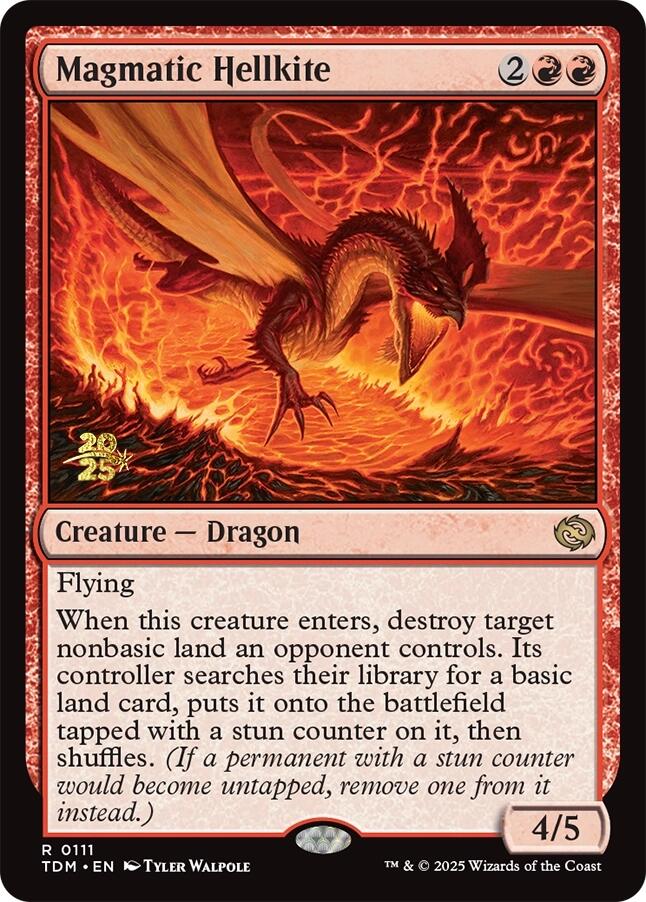 Magmatic Hellkite [Tarkir: Dragonstorm Prerelease Promos] | GrognardGamesBatavia