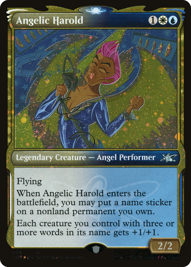 Angelic Harold (Showcase) (Galaxy Foil) [Unfinity] | GrognardGamesBatavia