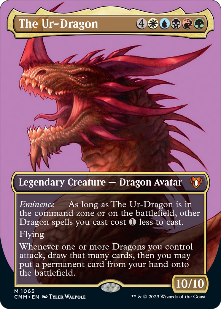 The Ur-Dragon (Borderless Textured Foil Frame Break) [Commander Masters] | GrognardGamesBatavia