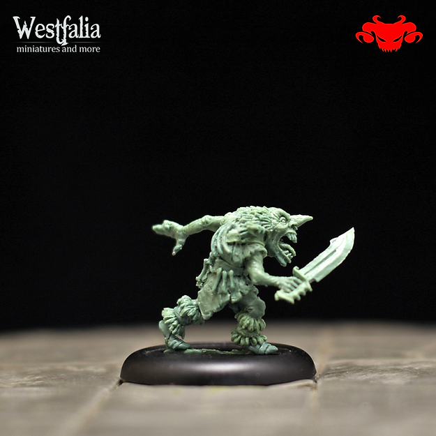 Westfalia Miniatures: Lesser Goblin with Rusty Knife | GrognardGamesBatavia