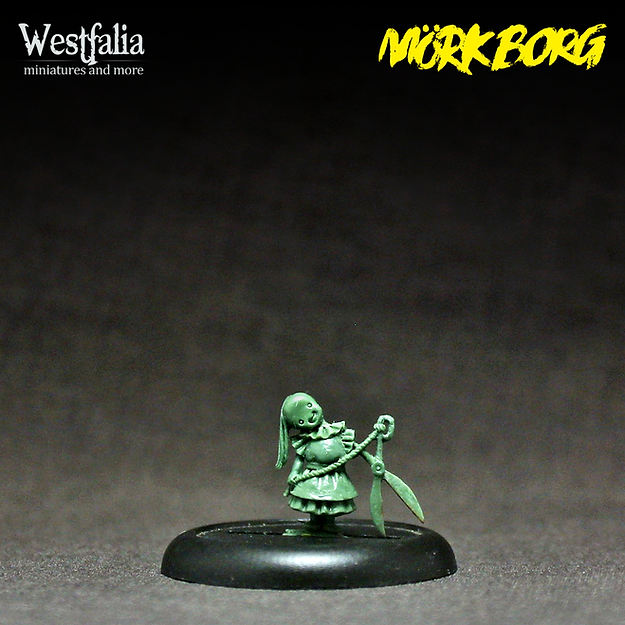 Westfalia Miniatures: Undead Doll with Scissors (Mork Borg) | GrognardGamesBatavia