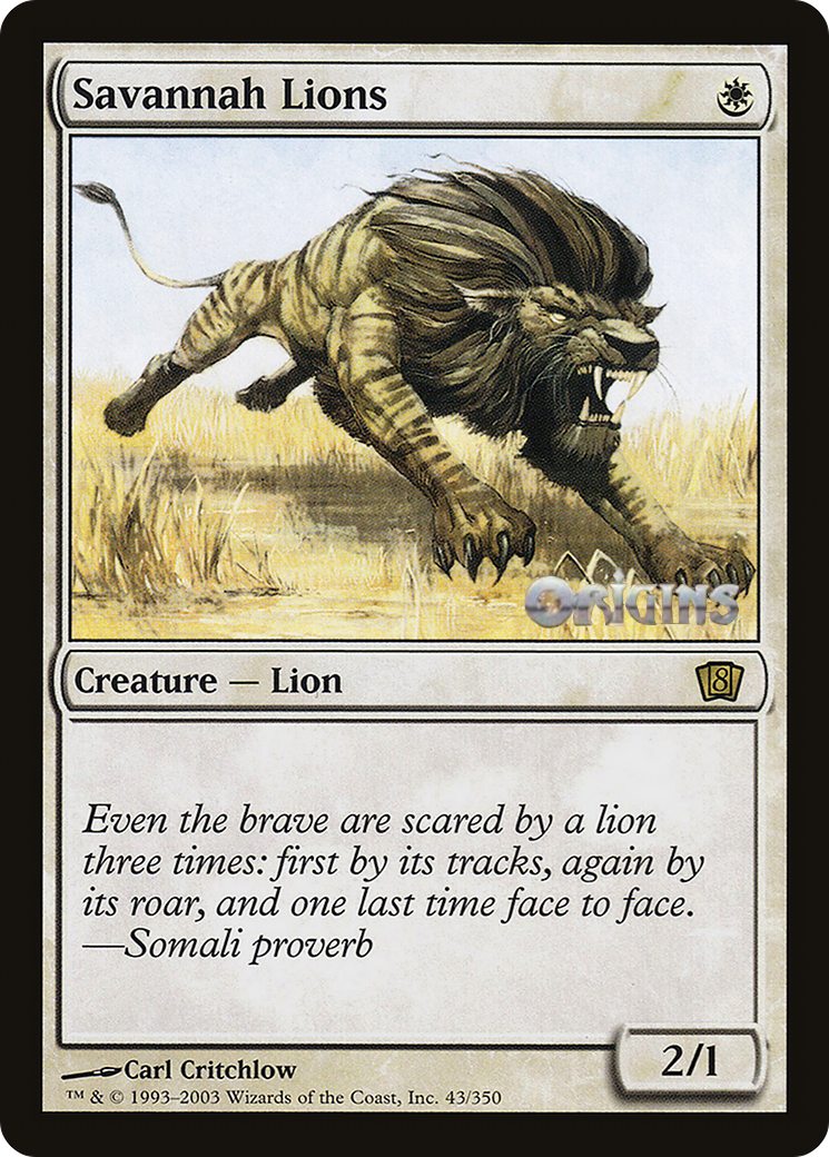 Savannah Lions (Origins 2003) [Oversize Cards] | GrognardGamesBatavia