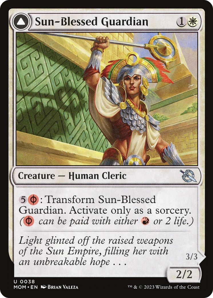 Sun-Blessed Guardian // Furnace-Blessed Conqueror [March of the Machine] | GrognardGamesBatavia