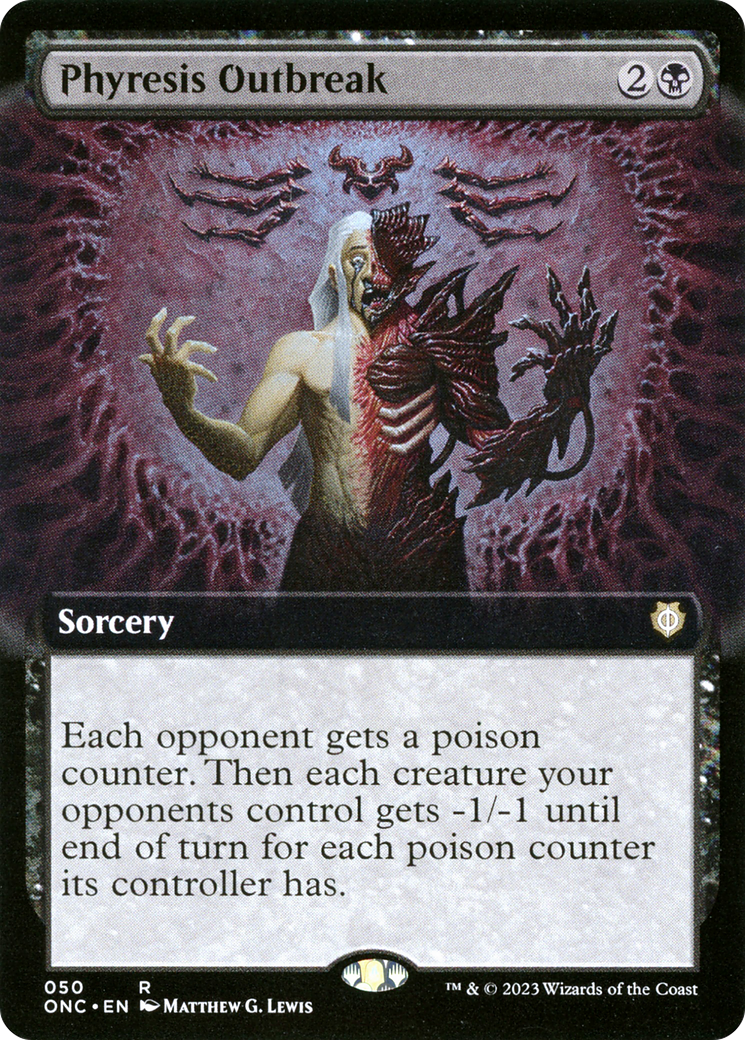 Phyresis Outbreak (Extended Art) [Phyrexia: All Will Be One Commander] | GrognardGamesBatavia