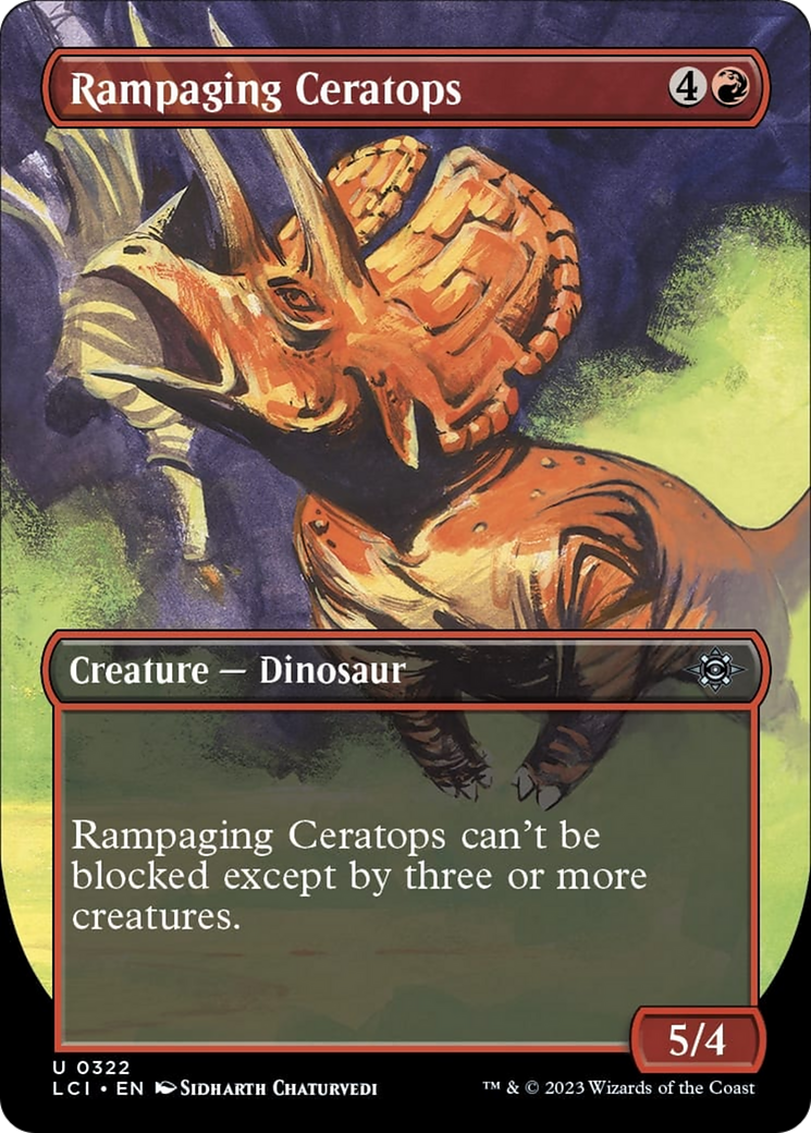 Rampaging Ceratops (Borderless) [The Lost Caverns of Ixalan] | GrognardGamesBatavia