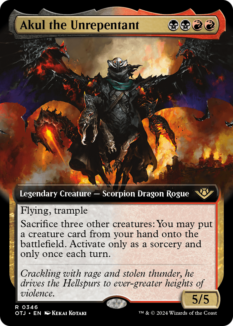 Akul the Unrepentant (Extended Art) [Outlaws of Thunder Junction] | GrognardGamesBatavia