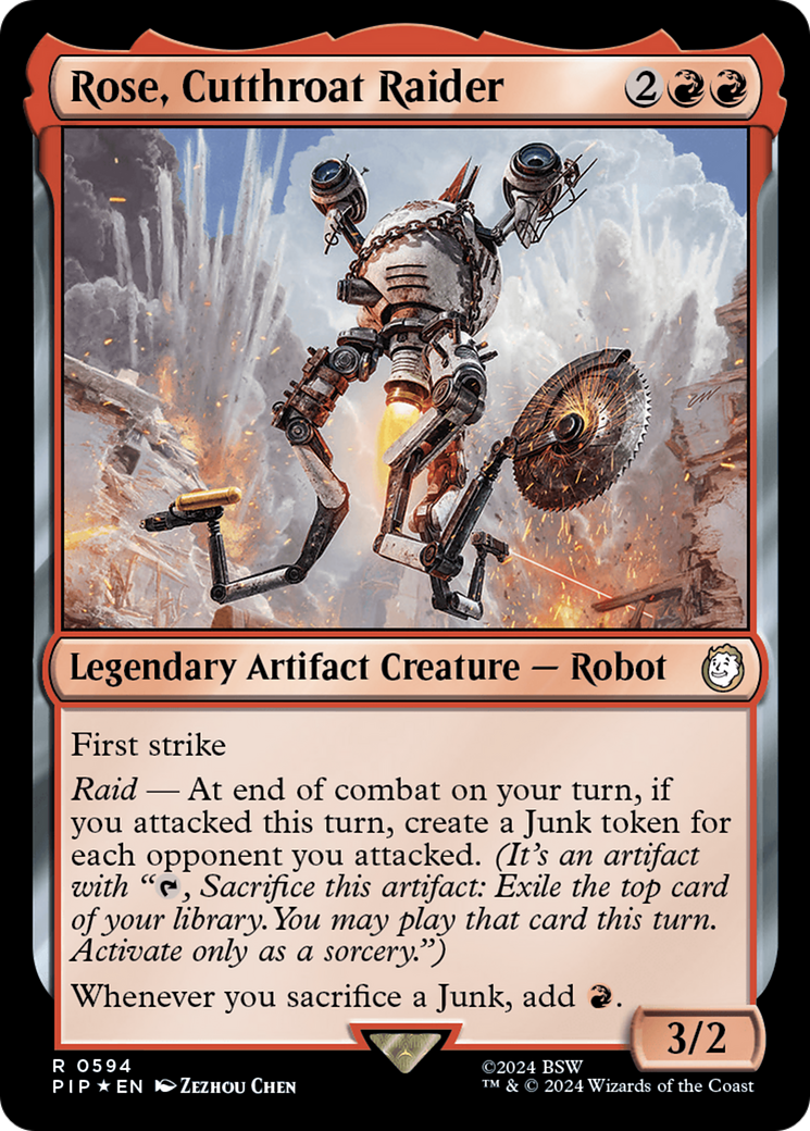 Rose, Cutthroat Raider (Surge Foil) [Fallout] | GrognardGamesBatavia