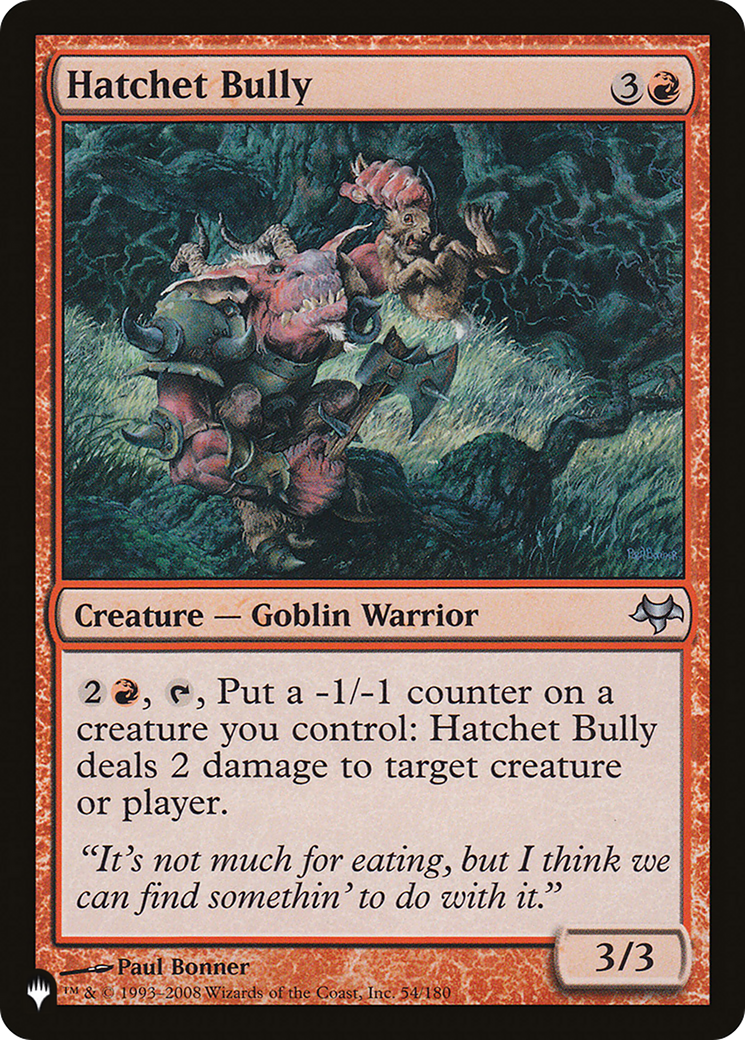 Hatchet Bully [The List Reprints] | GrognardGamesBatavia