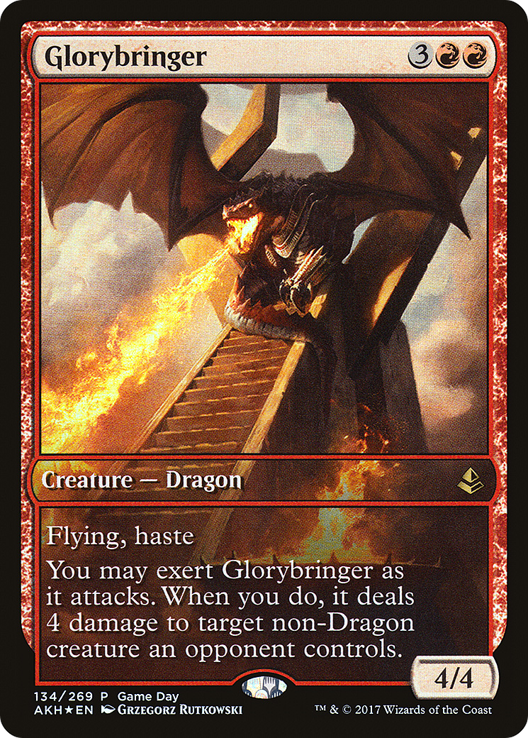 Glorybringer (Game Day) [Amonkhet Promos] | GrognardGamesBatavia
