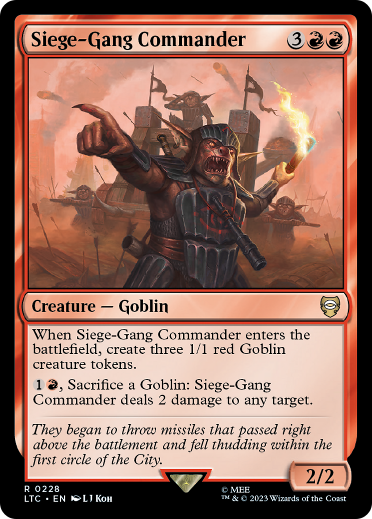 Siege-Gang Commander [The Lord of the Rings: Tales of Middle-Earth Commander] | GrognardGamesBatavia