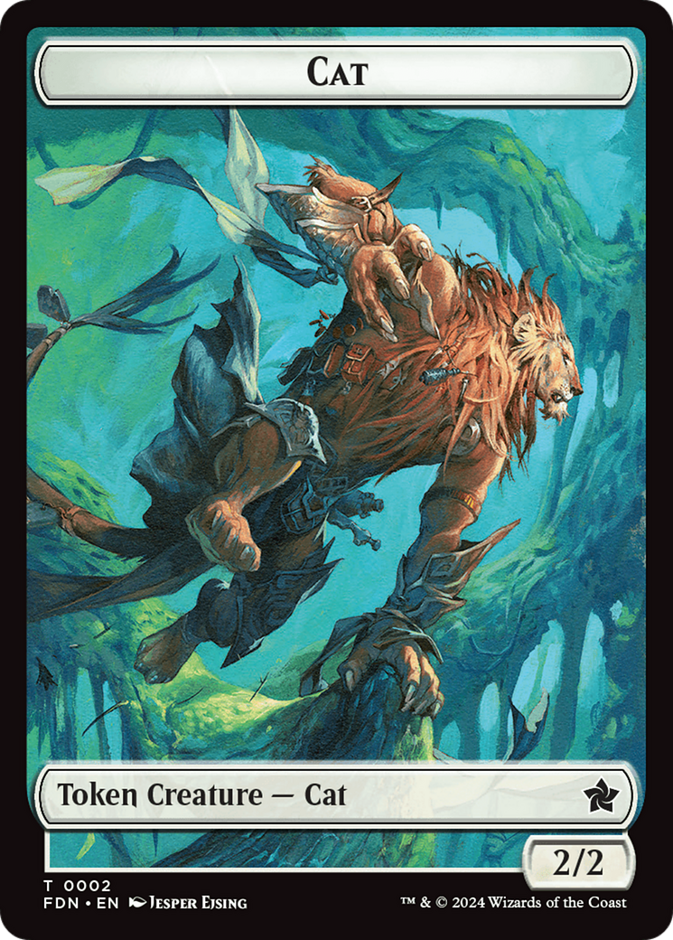 Cat (0001) // Cat (0002) Doubled-Sided Token [Foundations Tokens] | GrognardGamesBatavia