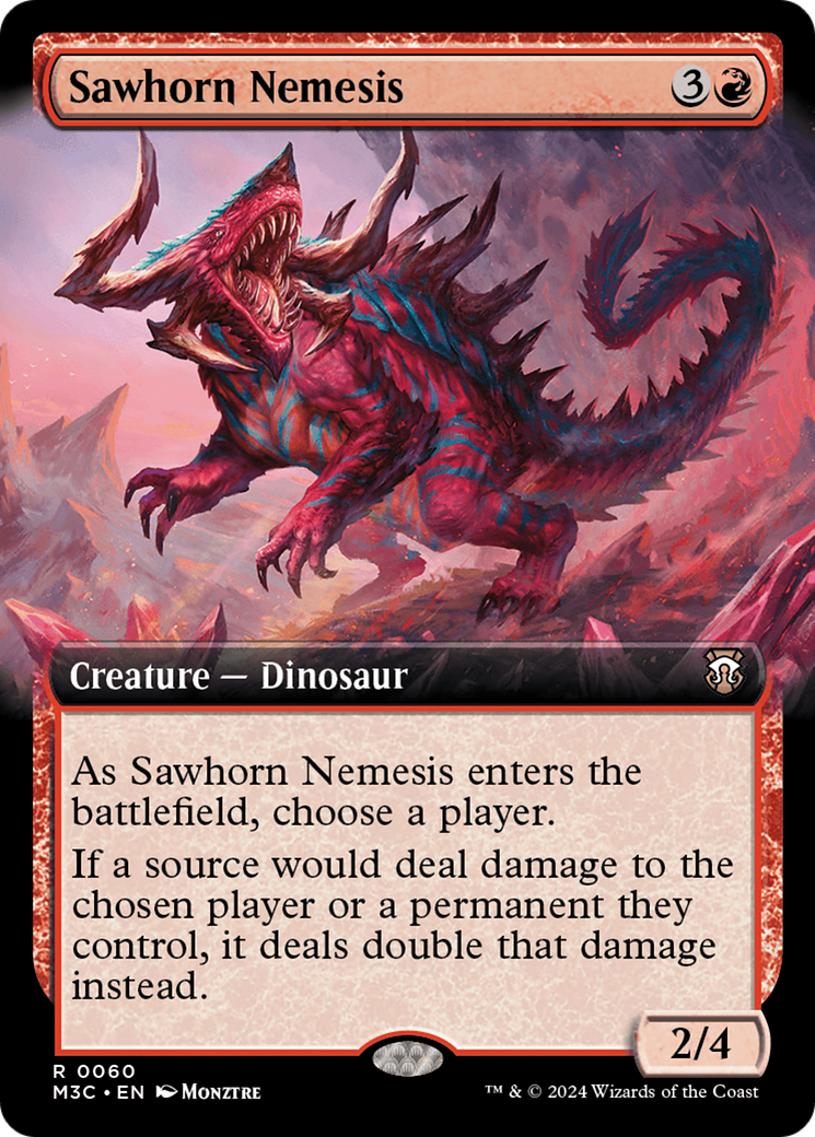 Sawhorn Nemesis (Extended Art) [Modern Horizons 3 Commander] | GrognardGamesBatavia