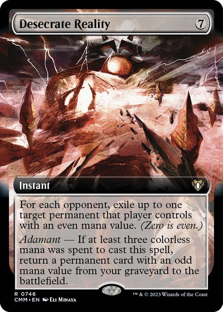 Desecrate Reality (Extended Art) [Commander Masters] | GrognardGamesBatavia