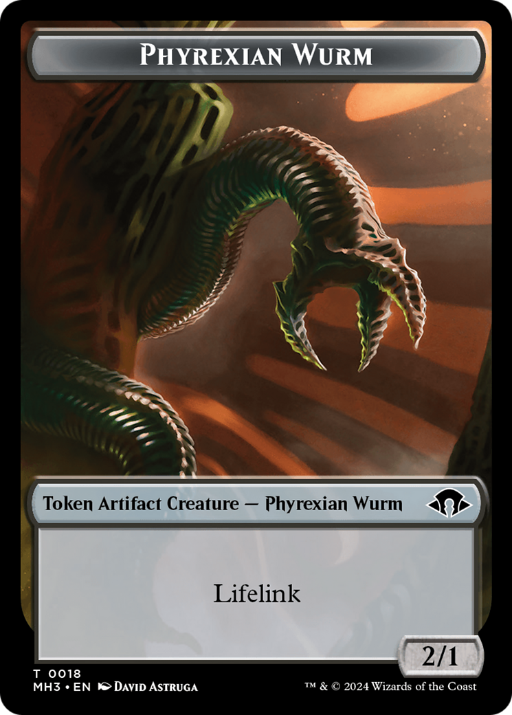 Servo // Phyrexian Wurm (0018) Double-Sided Token [Modern Horizons 3 Tokens] | GrognardGamesBatavia