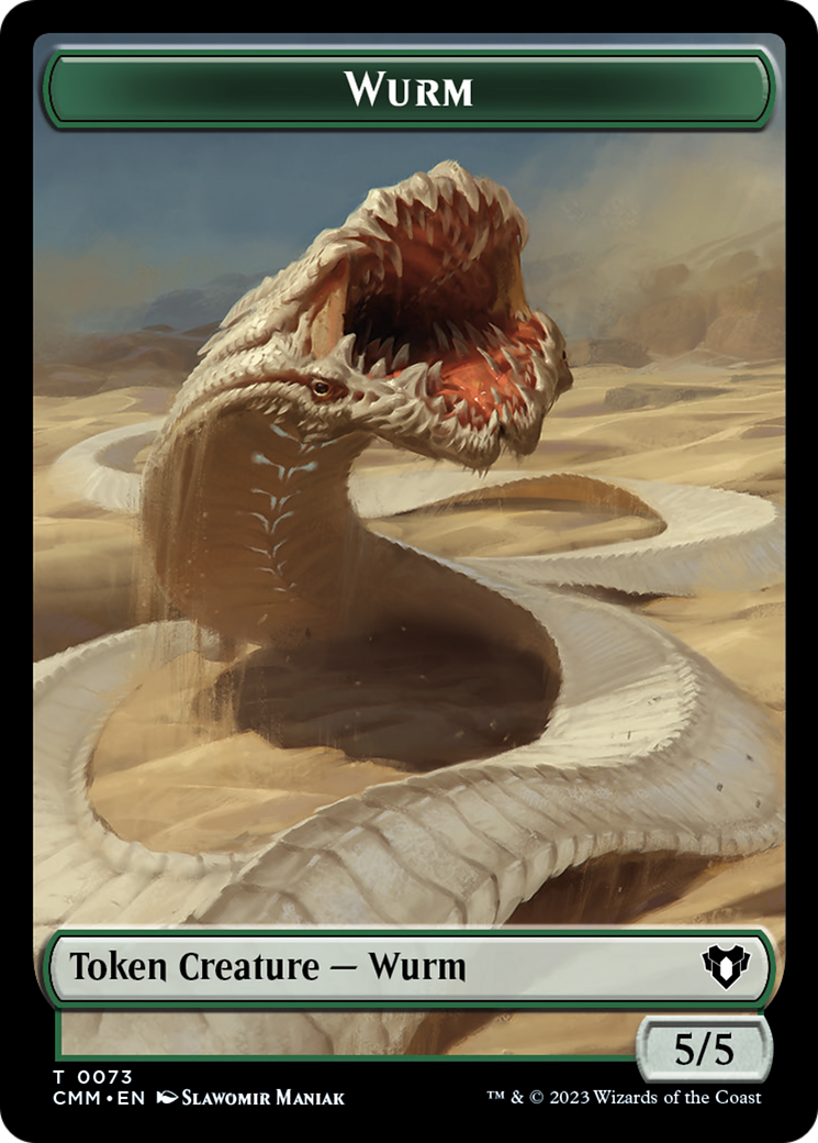 Wurm // Spider Double-Sided Token [Commander Masters Tokens] | GrognardGamesBatavia