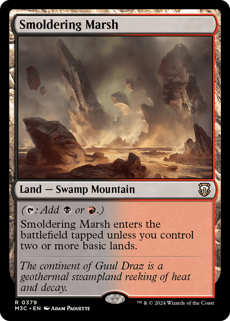 Smoldering Marsh (Ripple Foil) [Modern Horizons 3 Commander] | GrognardGamesBatavia