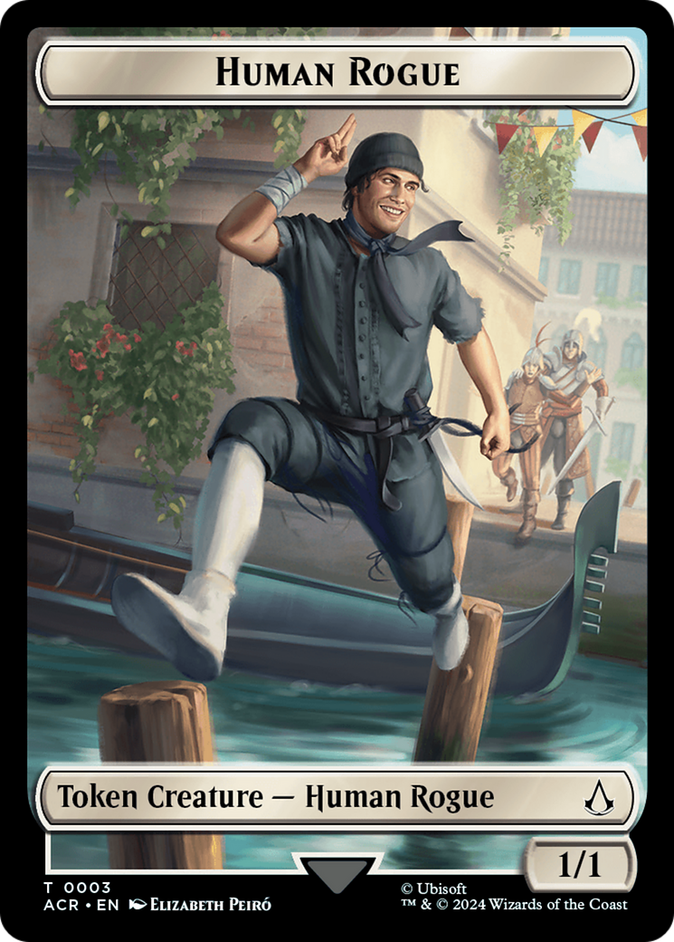 Assassin // Human Rogue Double-Sided Token [Assassin's Creed Tokens] | GrognardGamesBatavia