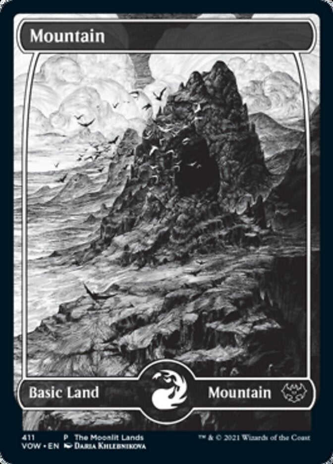 Mountain (The Moonlit Lands) (Foil Etched) [Innistrad: Crimson Vow Promos] | GrognardGamesBatavia