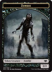 Zombie (007) // Serra the Benevolent Emblem (020) Double-Sided Token [Modern Horizons Tokens] | GrognardGamesBatavia