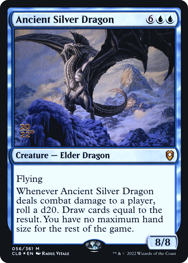 Ancient Silver Dragon [Commander Legends: Battle for Baldur's Gate Prerelease Promos] | GrognardGamesBatavia