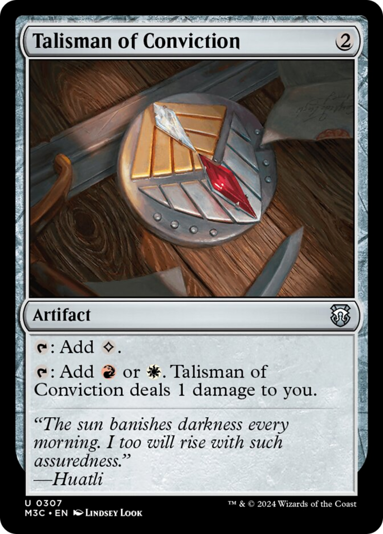 Talisman of Conviction (Ripple Foil) [Modern Horizons 3 Commander] | GrognardGamesBatavia