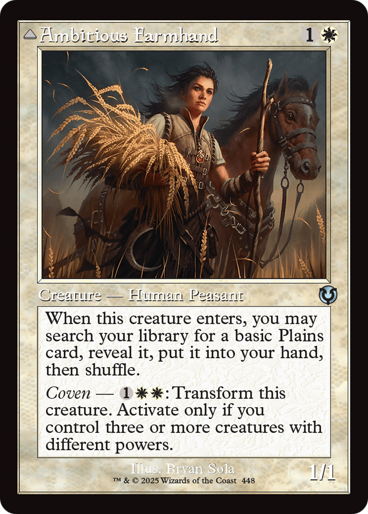 Ambitious Farmhand // Seasoned Cathar (Retro Frame) [Innistrad Remastered] | GrognardGamesBatavia