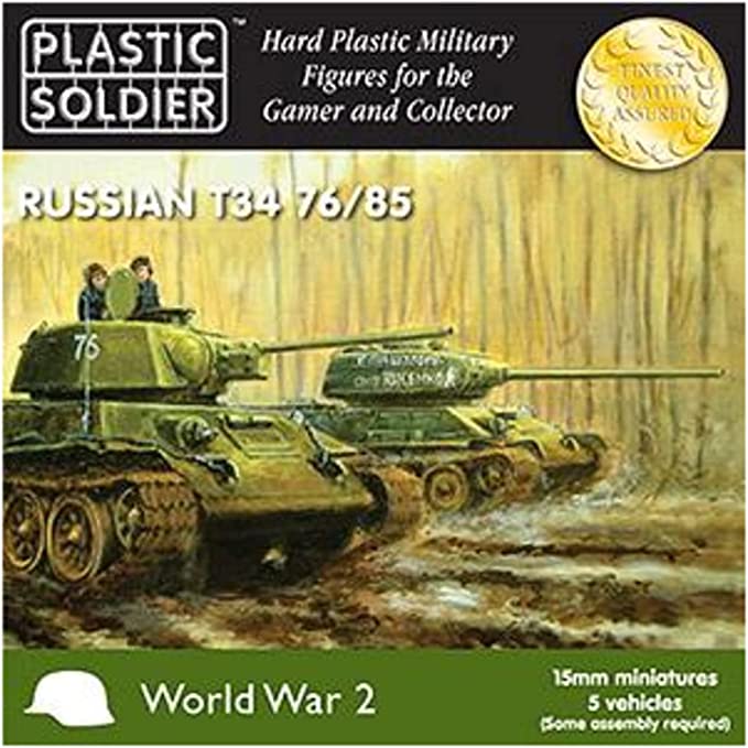 Plastic Soldier 15mm WW2 Russian T34 Tank | GrognardGamesBatavia