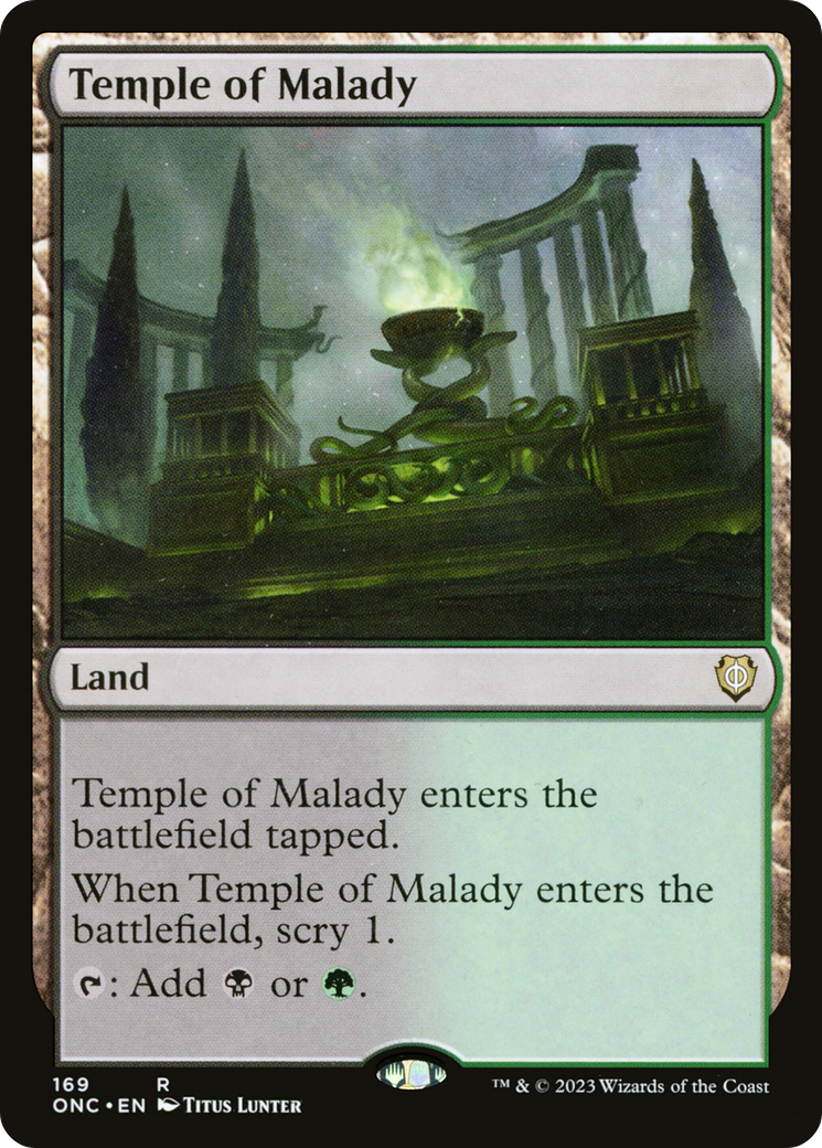 Temple of Malady [Phyrexia: All Will Be One Commander] | GrognardGamesBatavia