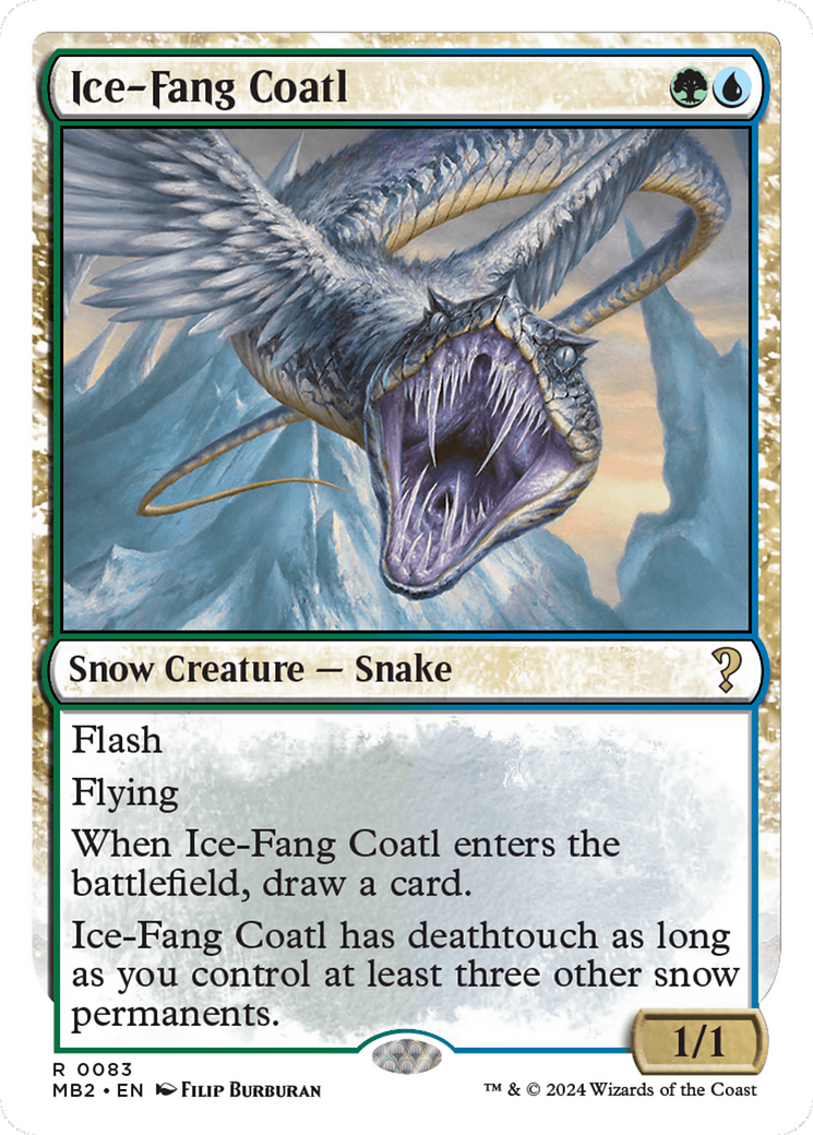 Ice-Fang Coatl (White Border) [Mystery Booster 2] | GrognardGamesBatavia