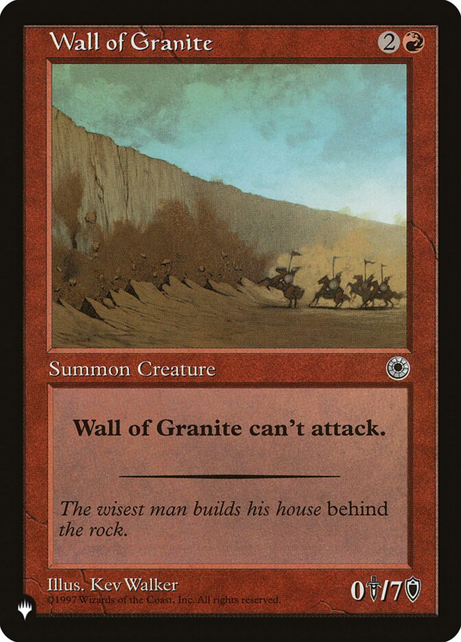 Wall of Granite [The List] | GrognardGamesBatavia