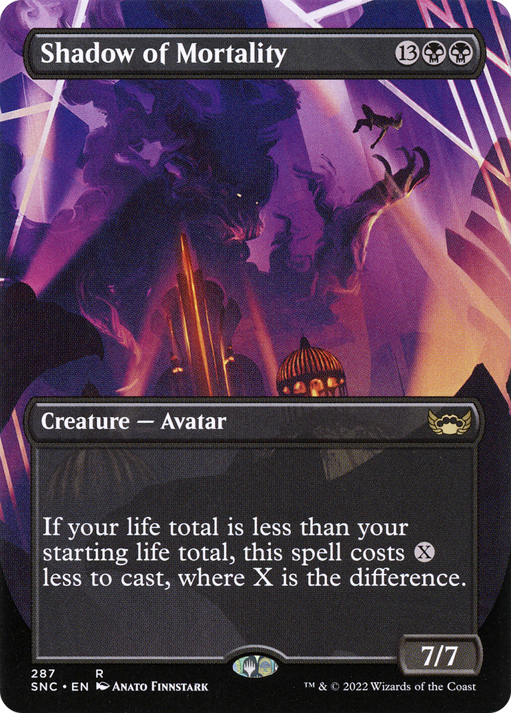 Shadow of Mortality (Borderless Alternate Art) [Streets of New Capenna] | GrognardGamesBatavia