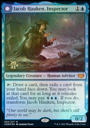 Jacob Hauken, Inspector // Hauken's Insight [Innistrad: Crimson Vow Prerelease Promos] | GrognardGamesBatavia