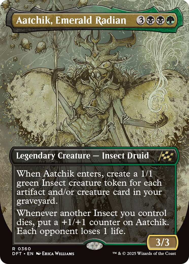 Aatchik, Emerald Radian (Borderless) [Aetherdrift] | GrognardGamesBatavia