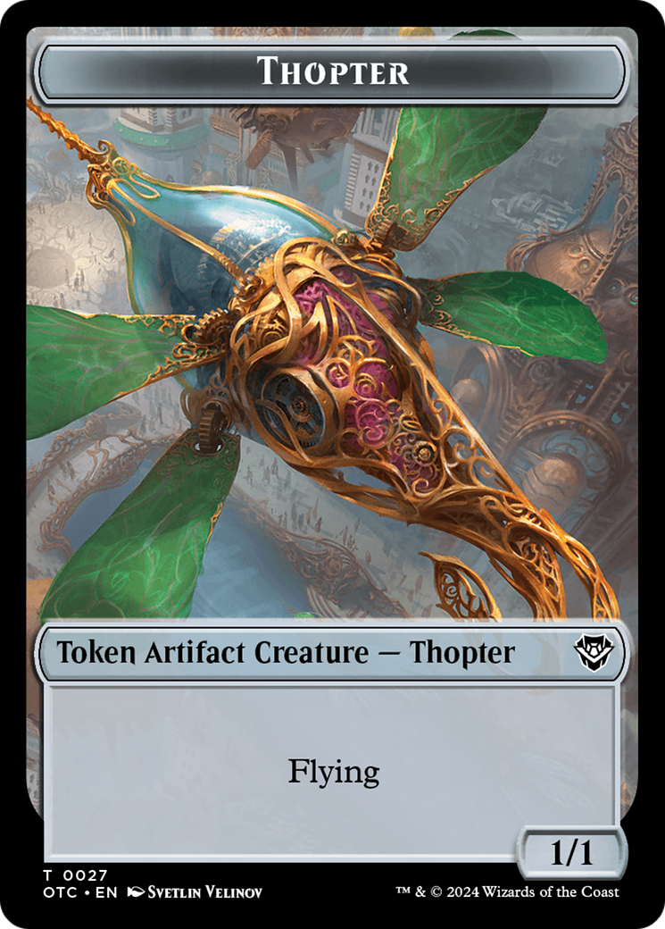 Thopter // Treasure Double-Sided Token [Outlaws of Thunder Junction Commander Tokens] | GrognardGamesBatavia