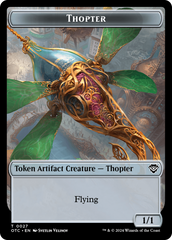 Thopter // Manifest Double-Sided Token [Outlaws of Thunder Junction Commander Tokens] | GrognardGamesBatavia