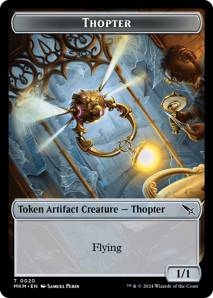 Thopter (0020) // Voja Fenstalker Double-Sided Token [Murders at Karlov Manor Tokens] | GrognardGamesBatavia