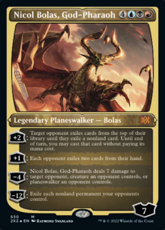 Nicol Bolas, God-Pharaoh (Foil Etched) [Double Masters 2022] | GrognardGamesBatavia