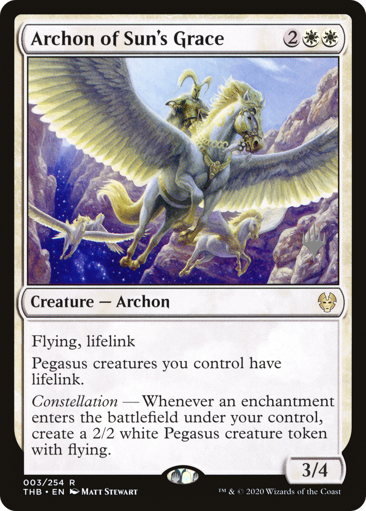 Archon of Sun's Grace (Promo Pack) [Theros Beyond Death Promos] | GrognardGamesBatavia