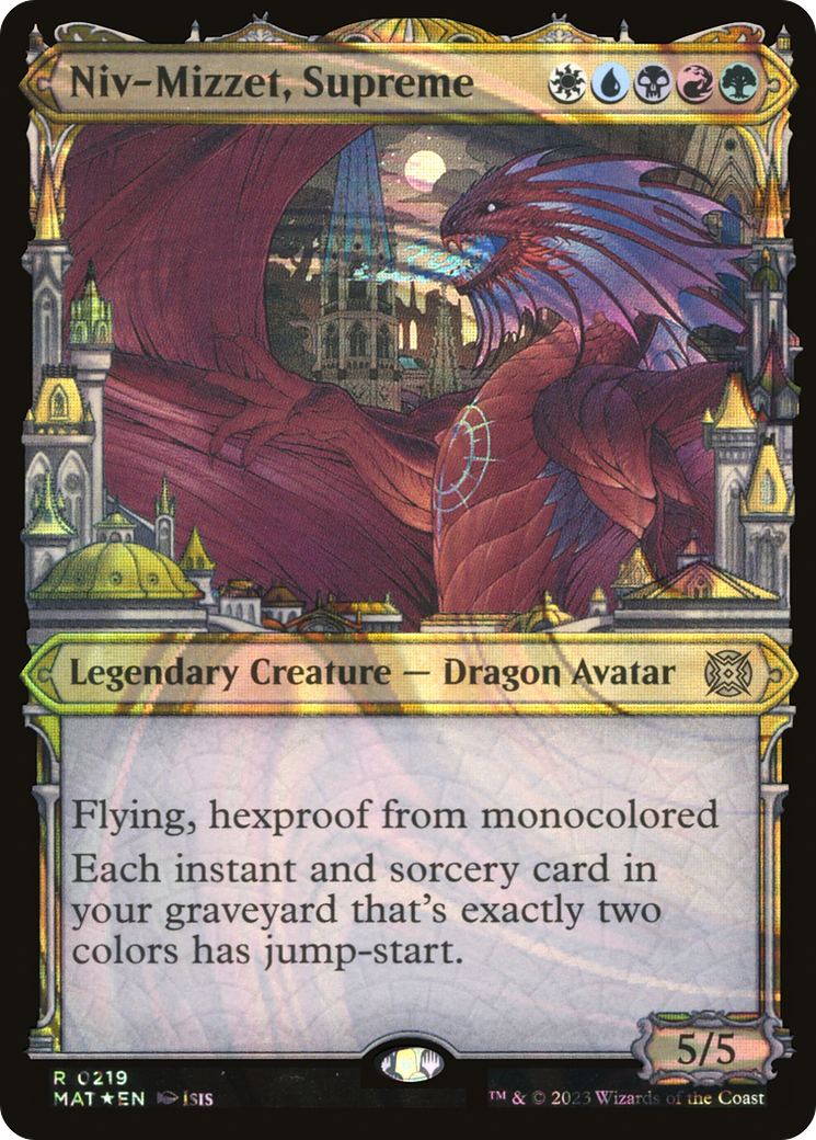 Niv-Mizzet, Supreme (Showcase Halo Foil) [March of the Machine: The Aftermath] | GrognardGamesBatavia