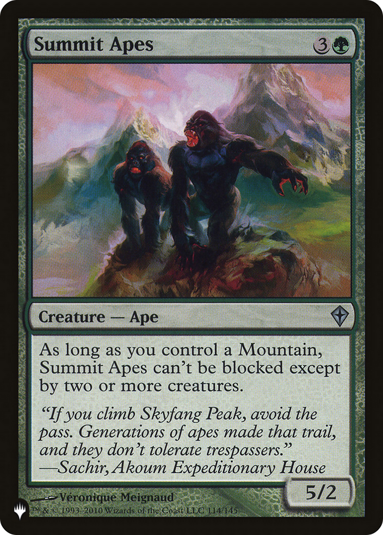 Summit Apes [The List Reprints] | GrognardGamesBatavia