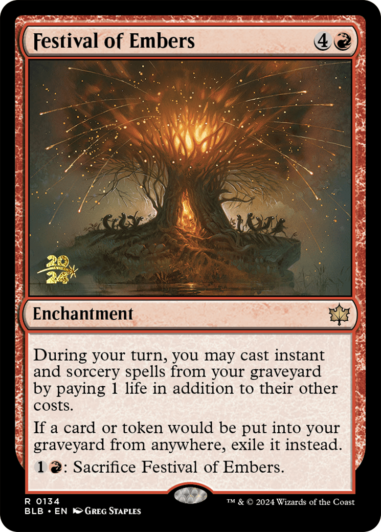 Festival of Embers [Bloomburrow Prerelease Promos] | GrognardGamesBatavia